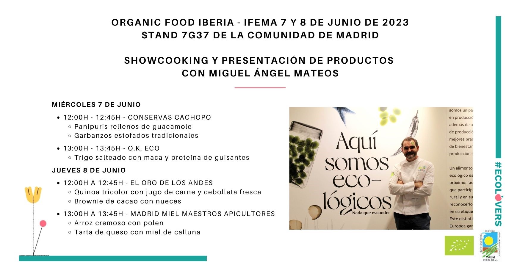 ACTIVIDADES EN LA FERIA ORGANIC FOOD IBERIA